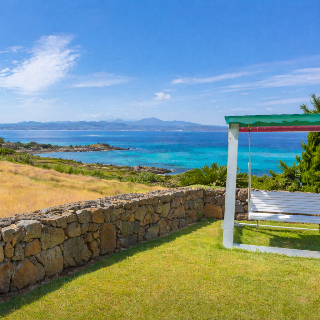 우도정원 바다 전망 정원