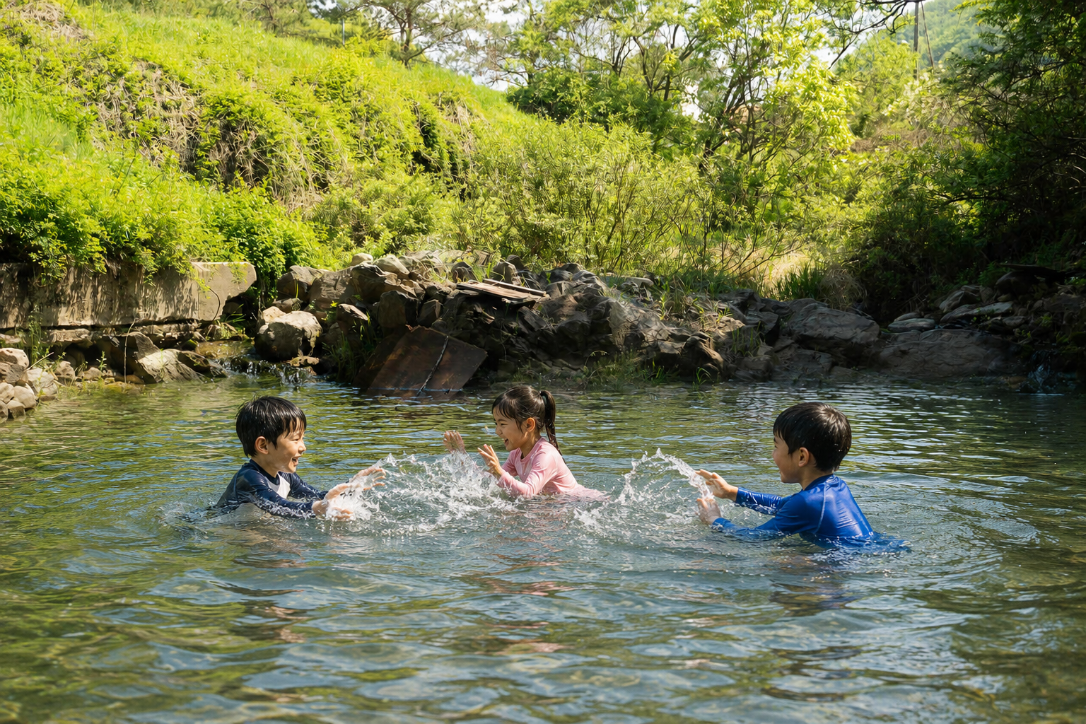 서울근교 계곡펜션 양평 시계꽃펜션 계곡