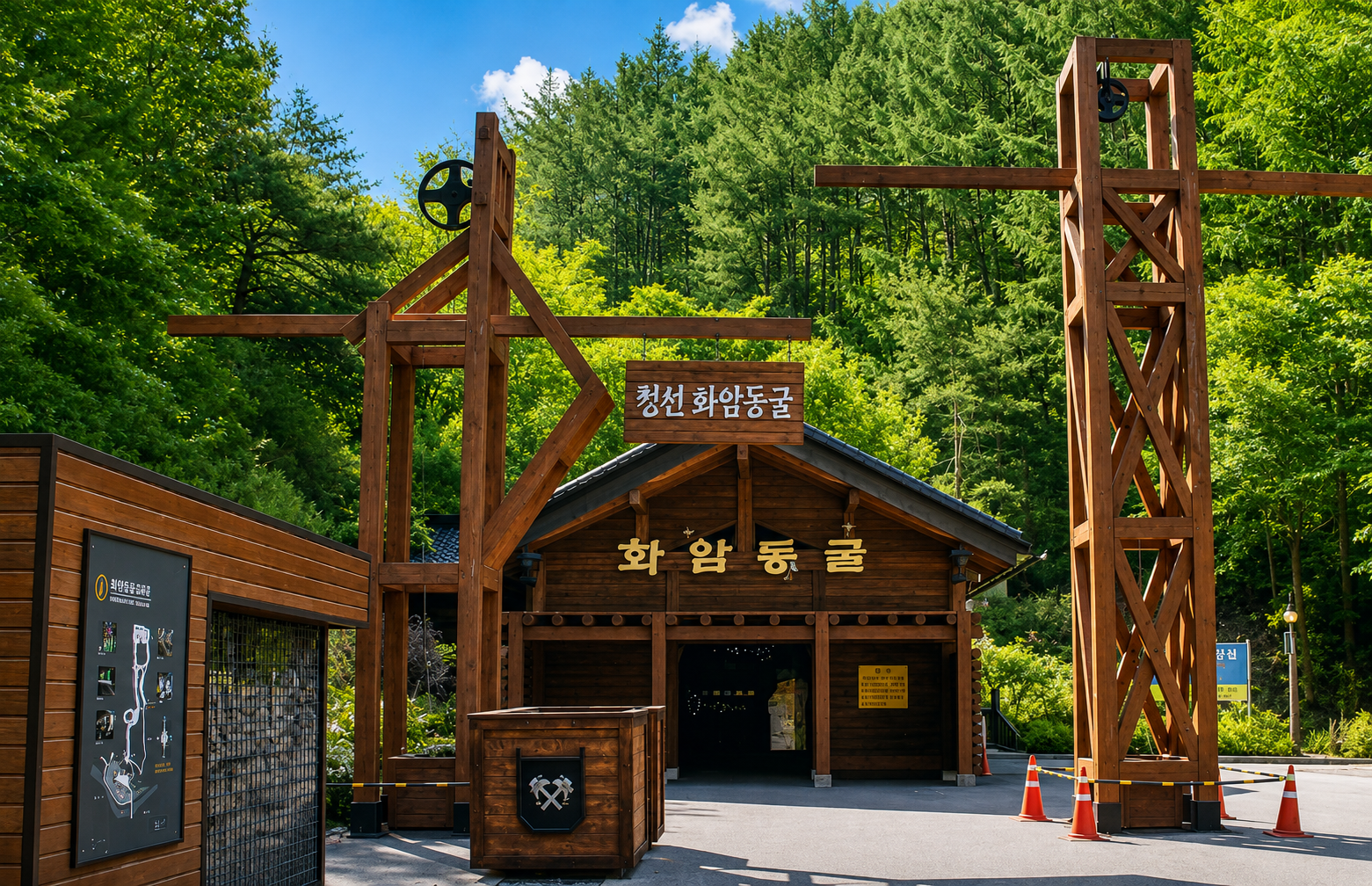 여름 정선 여행코스 정선 화암동굴 입구 풍경